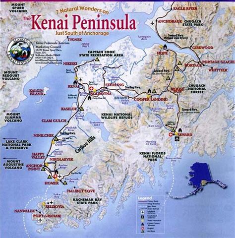 The Kenai Peninsula is the large peninsula jutting from the south ...