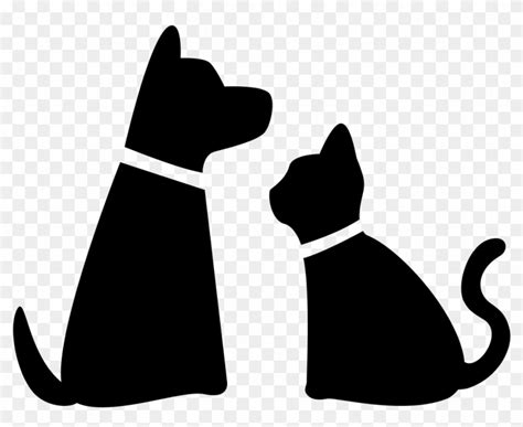 Dog And Cat Silhouette Png , Png Download - Cat And Dog Png ...