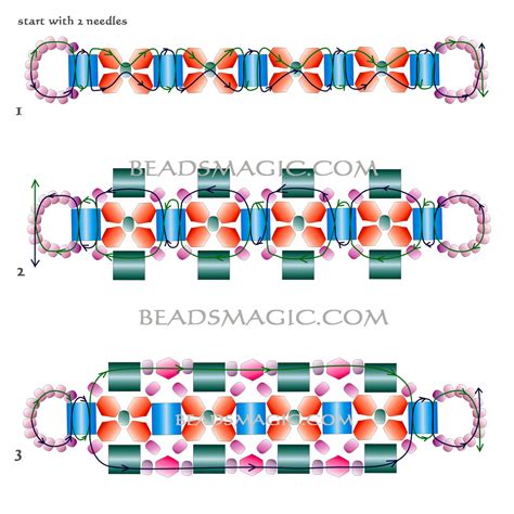 Free pattern for amazing beaded bracelet Magic Forest. U need: seed ...