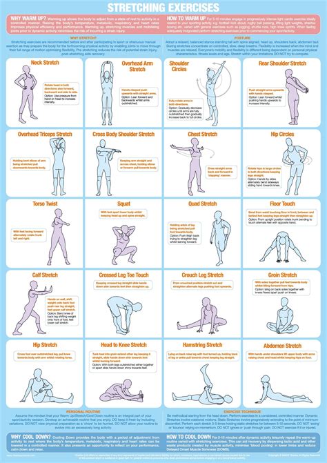 Stretching Warm Up Exercise Poster