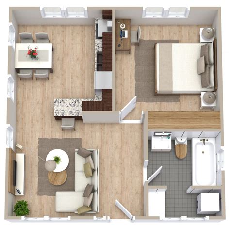 Small House Floor Plan With Bath