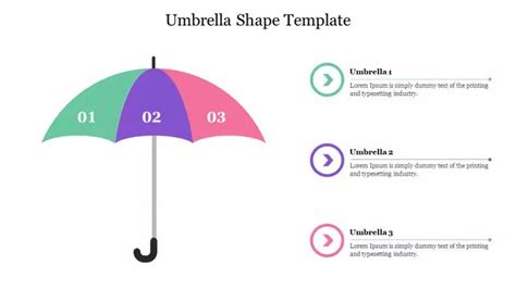 Editable Umbrella Shape Template For Presentation Slide | Shape ...