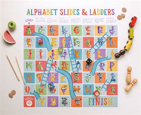 ALPHABET SLIDES AND LADDERS FREE PRINTABLE GAME | Printable board games ...