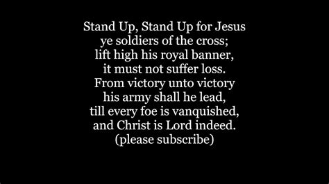 Stand Up Stand Up for Jesus hymn Text LYRICS WORDS SING ALONG SONG ...