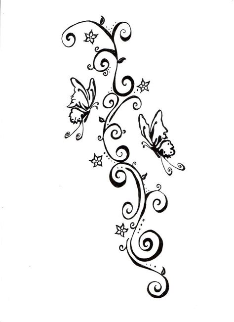 Butterfly Tattoo Designs on Ankle: Swirl with Butterflies