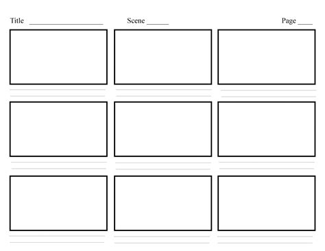 Animation Storyboard Blank Template