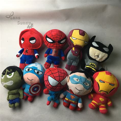 The Avengers Super Heroes Plush Toys Thor Wolverine Spider man Captain ...