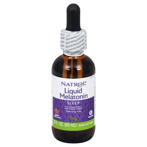 Natrol Liquid Melatonin Berry Flavor Sleep 1 Mg 2 fl oz | Shipt