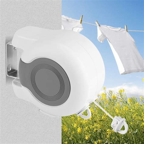 Washing Line Retractable Clothes Airer Line Adjustable Double Washing ...