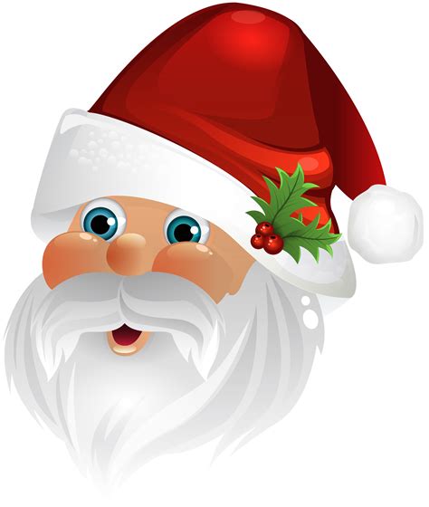 Santa Claus Face Transparent Clip Art Image | Gallery Yopriceville ...