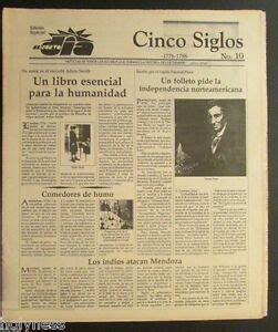 EL NUEVO DIA / VINTAGE NEWSPAPER / CINCO SIGLOS DE HISTORIA # 10 ...