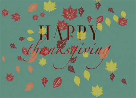 Happy Thanksgiving Autumn Leaves GIF | GIFDB.com