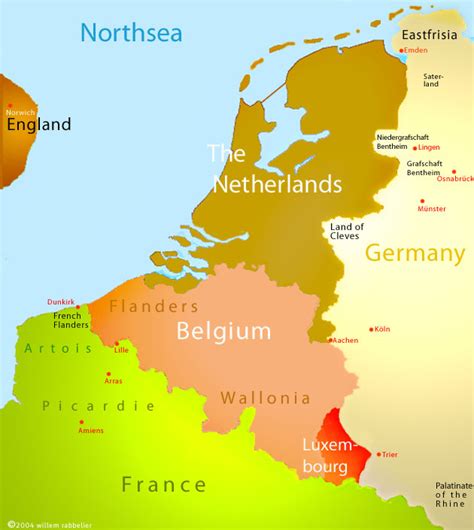 Map - The Netherlands and Belgium