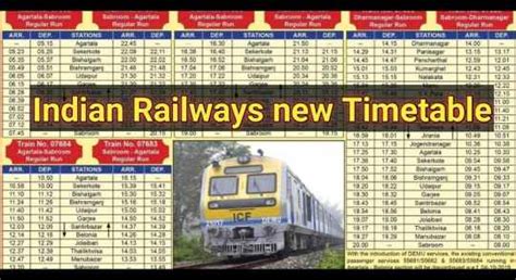 Indian Railways Announce a New Timetable for Trains Effective from ...