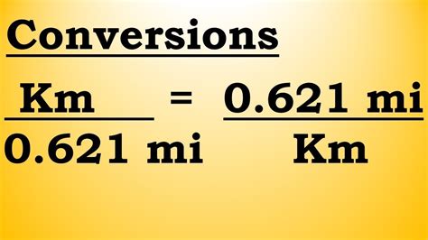 How to convert between Kilometers and Miles - YouTube