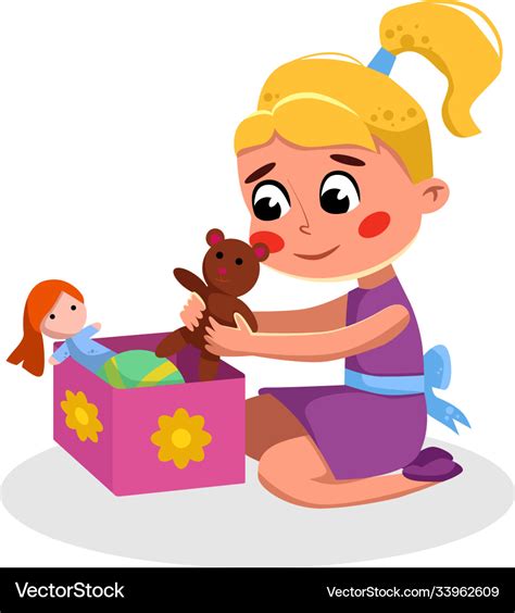 Kids Playing Toys Clipart