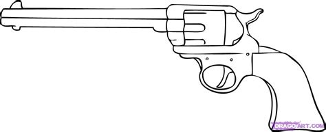 Step-by-step tutorial on how to draw a "cartoon" pistol, on dragoart ...