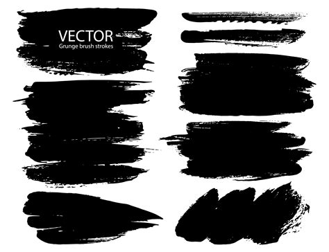 Grunge Brushes Black And White Vector Frame Stock Vector - Illustration C75