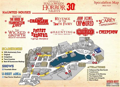 Speculation Map Released for Halloween Horror Nights 30 at Universal ...