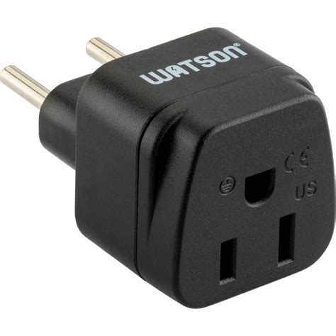 Watson 3-Prong USA to 2-Prong Europe Power Adapter Plug