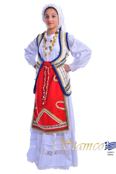 Roumeli Girl Traditional Greek Costume : greek-traditional-costumes.com