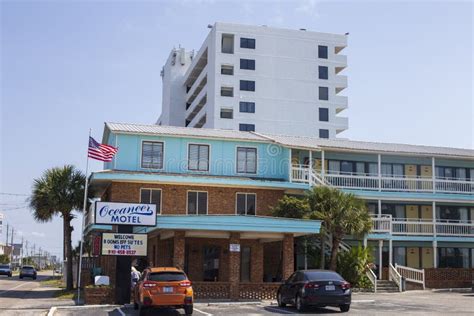 The Oceaneer Motel Located in Kure Beach North Carolina Editorial Stock ...