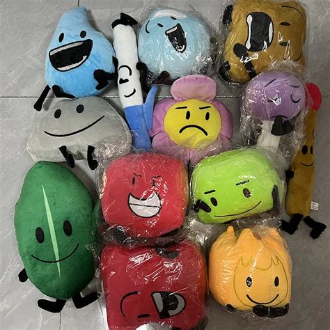 Battle-for-Dream-Island-Plush-Toy-BFDI-Leafy-Firey-Flower-Waterdrop ...