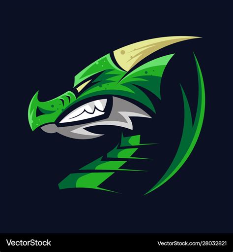 Dragon sport gaming mascot logo template Vector Image