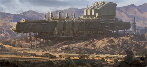 desert, Mark Li | Sci fi concept art, Fantasy landscape, Sci fi environment