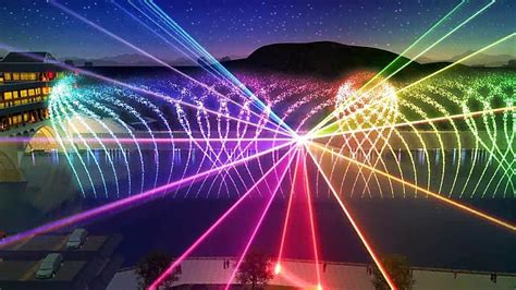 Self Designed Outdoor Laser Light Show With Music Dancing Water Fountain