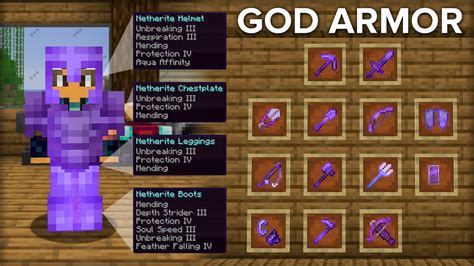 Best Enchantments For All Armor and Items in Minecraft - YouTube ...