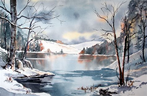 Image result for easy winter landscape painting | Winter landscape ...