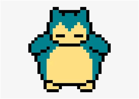 Snorlax - Pixel Art Pokemon Snorlax PNG Image | Transparent PNG Free ...