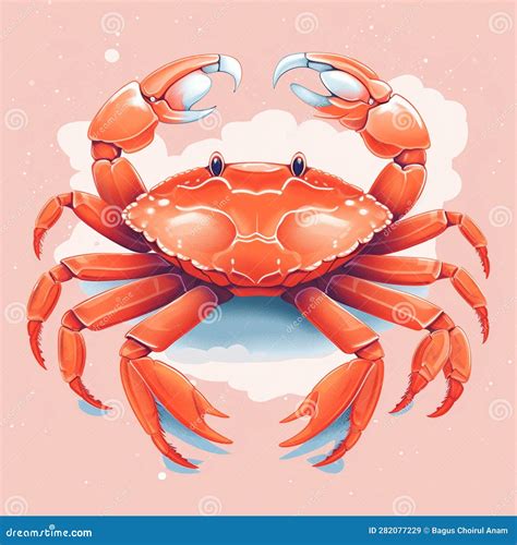 Crab Logo 2D Digital Illustration Stock Illustration - Illustration of ...