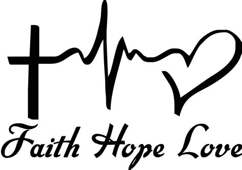 Faith Hope and Love SVG | Etsy