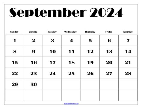 Printable Monthly Calendar September 2024 Free - Odu Fall 2024 Calendar