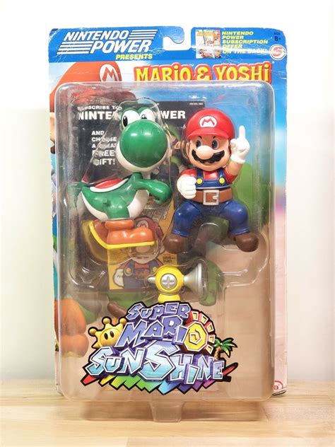 Super Mario Sunshine Mario & Yoshi Figures – Nintendo Power Joyride ...