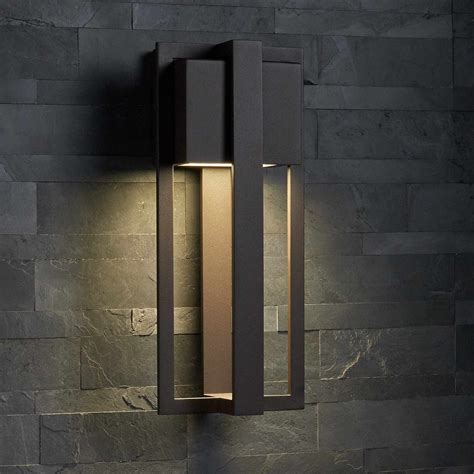 Featuring an angular design, the Shockoe Outdoor LED Wall Sconce is the ...