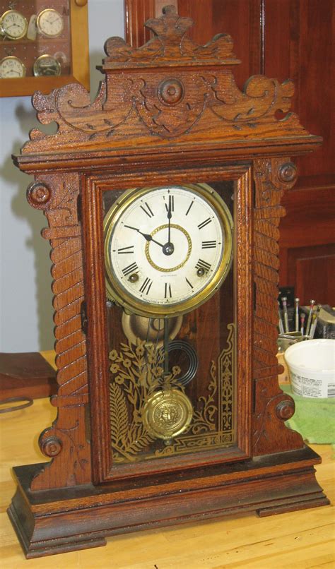 Antique Seth Thomas Oak Kitchen Clock with Nice Label and Date on the ...