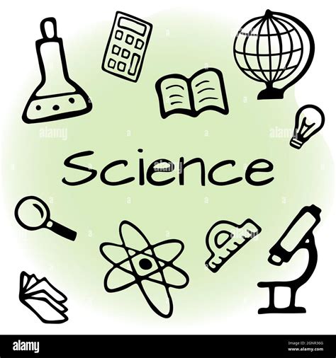 Hand drawn science design set. Doodle style vector illustration ...