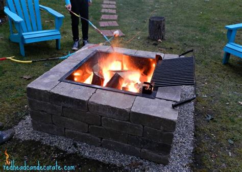 Easy DIY Fire Pit Kit with Grill - Redhead Can Decorate