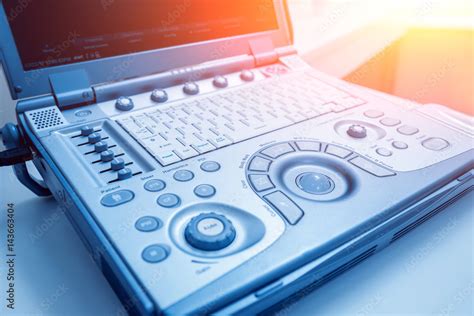 Ultrasound equipment. Diagnostics. Sonography. Stock Photo | Adobe Stock