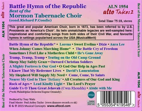 Mormon Tabernacle Choir Battle Hymn Republic