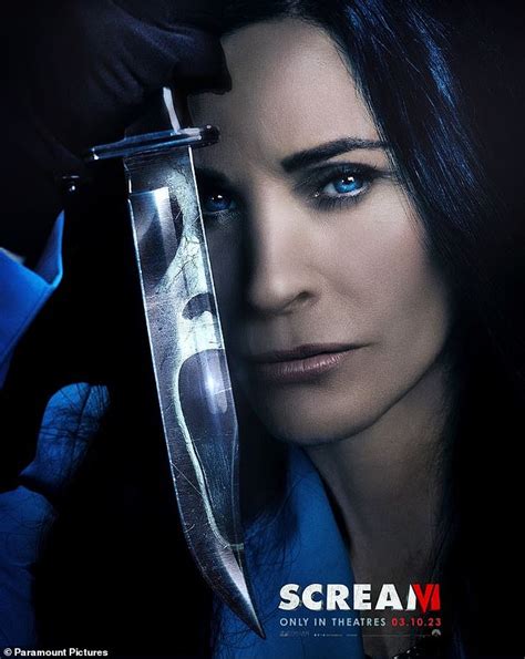 Courteney Cox wields a dagger with a gloved hand in chilling new ...