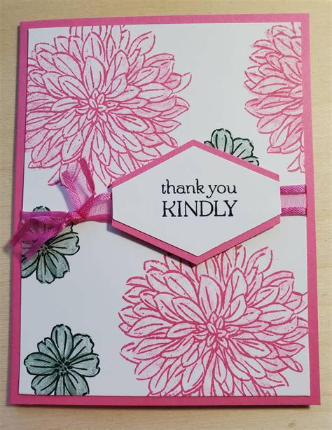 Handmade Thank You Card Using Stampin' Up's Delicate - Etsy