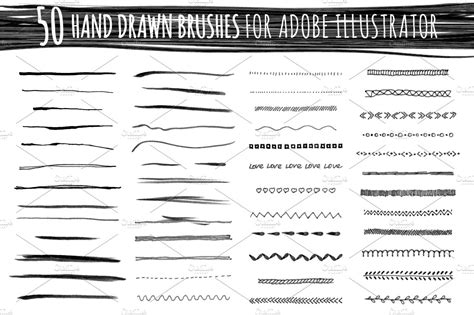 50 Adobe Illustrator vector brushes | Unique Illustrator Add-Ons ...