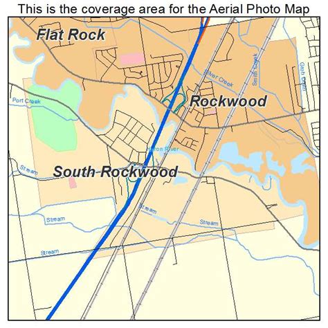 Aerial Photography Map of South Rockwood, MI Michigan