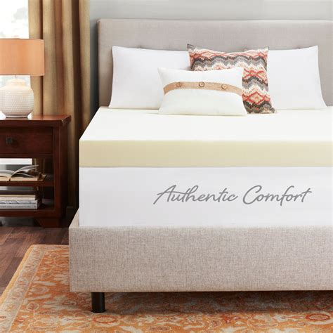 Authentic Comfort 4-Inch Breathable Memory Foam Mattress Topper ...