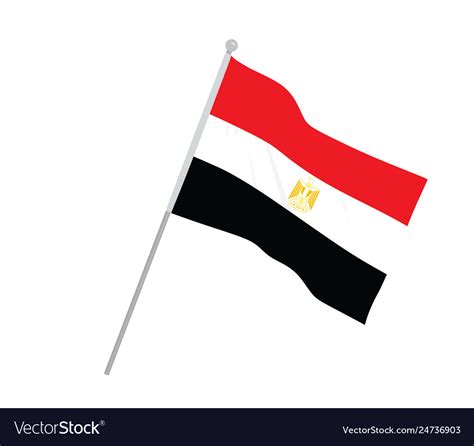 Egypt flag Royalty Free Vector Image - VectorStock