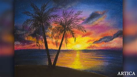 soft pastel art tutorials sunset - Philomena Laack